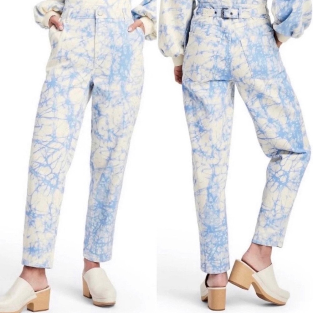 Rachel Comey x Target High-Rise Marble Tapered Jeans Blue Chambray